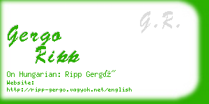 gergo ripp business card